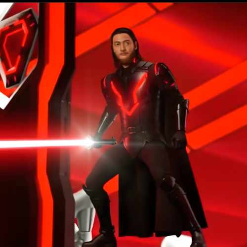 ARES with red lightsaber